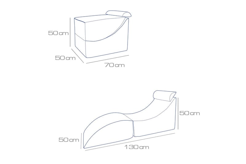 Antigua Daybed med Rygg 50 cm - Antrasitt - Møbler - Sofaer - Dagsenger