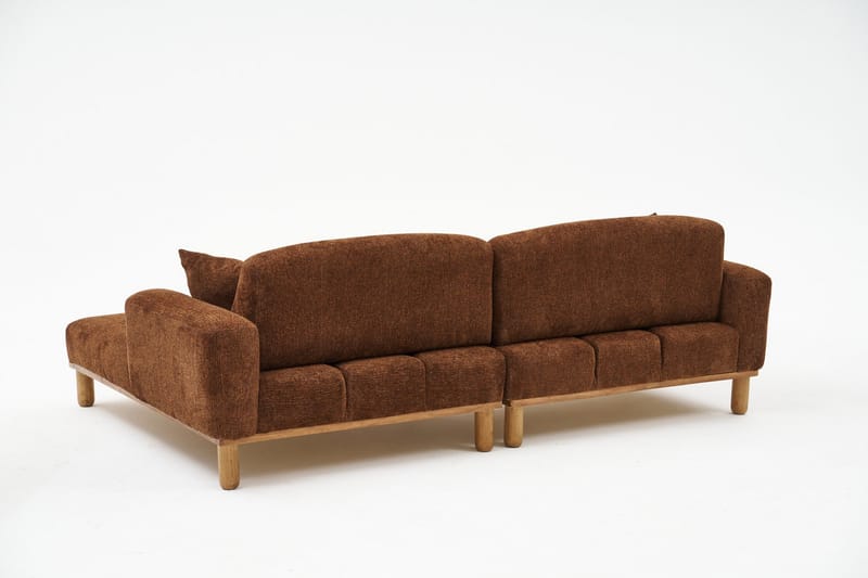 Arman 4-seters Sofa med Divan - Brun - Møbler - Sofaer - Sofa med sjeselong