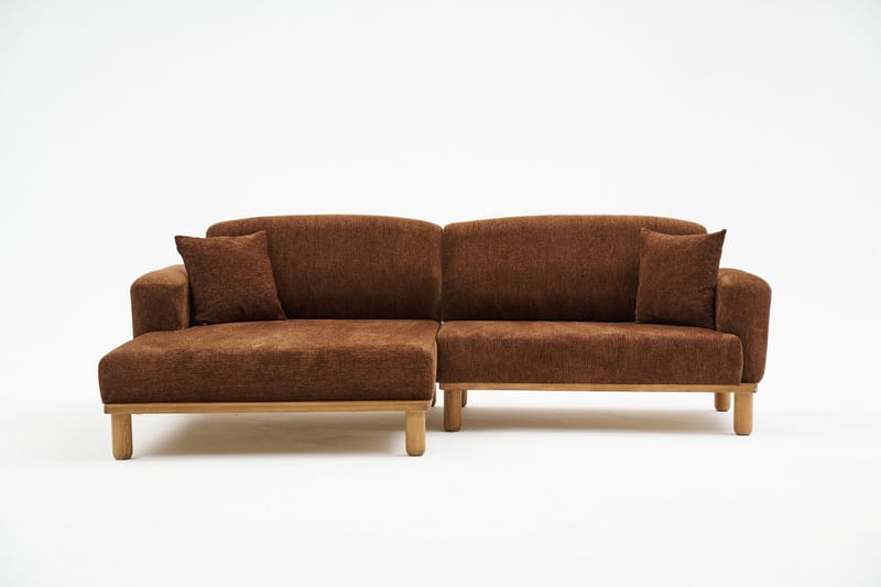 Arman 4-seters Sofa med Divan - Brun - Møbler - Sofaer - Sofa med sjeselong