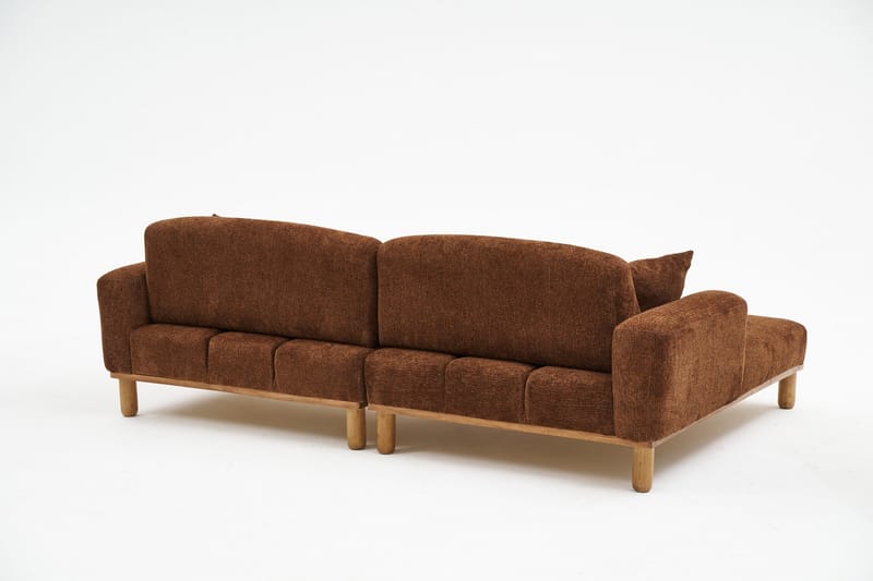 Arman 4-seters Sofa med Divan - Brun - Møbler - Sofaer - Sofa med sjeselong