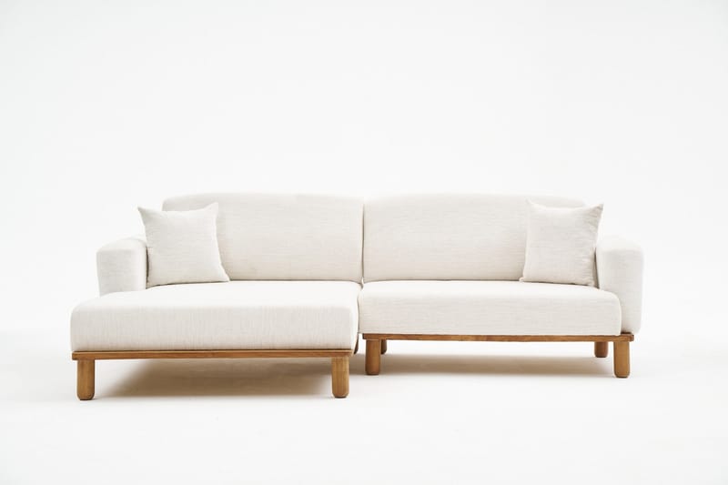 Arman 4-seters Sofa med Divan - Krem - Møbler - Sofaer - Sofa med sjeselong