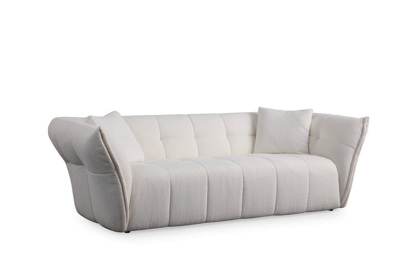 Azzo 3-seters Sofa - Hvit - Møbler - Sofaer - Sofa 3 seter