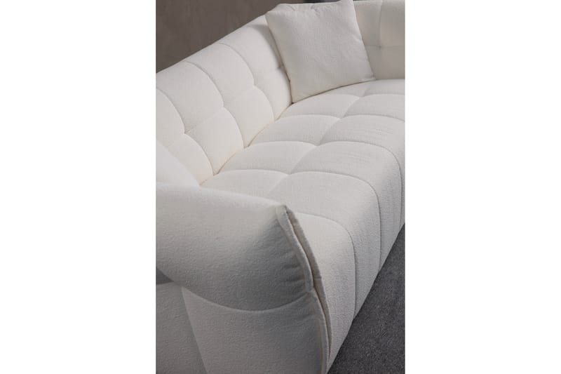 Azzo 3-seters Sofa - Hvit - Møbler - Sofaer - Sofa 3 seter