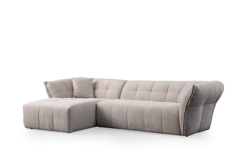 Azzo 4-seters Sofa med Divan - Hvit - Møbler - Sofaer - Sofa med sjeselong