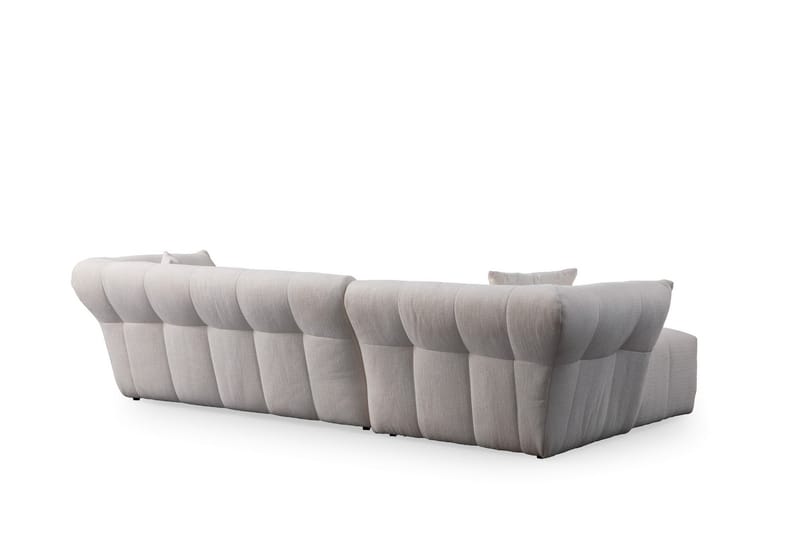 Azzo 4-seters Sofa med Divan - Hvit - Møbler - Sofaer - Sofa med sjeselong