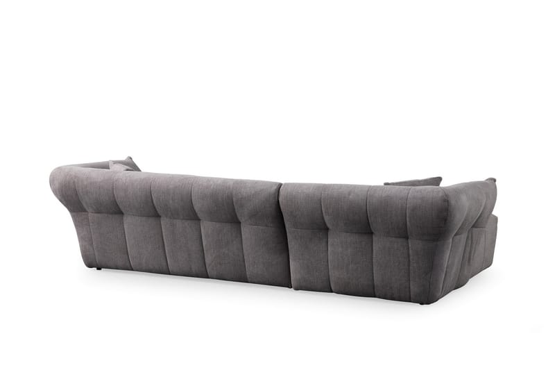 Azzo 4-seters Sofa med Divan - Lysegrå - Møbler - Sofaer - Sofa med sjeselong