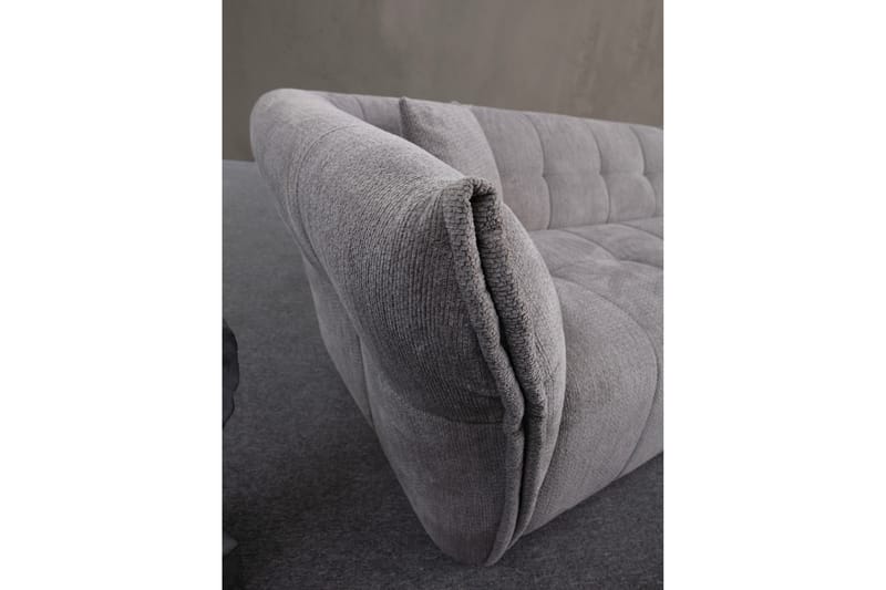 Azzo 4-seters Sofa med Divan - Lysegrå - Møbler - Sofaer - Sofa med sjeselong