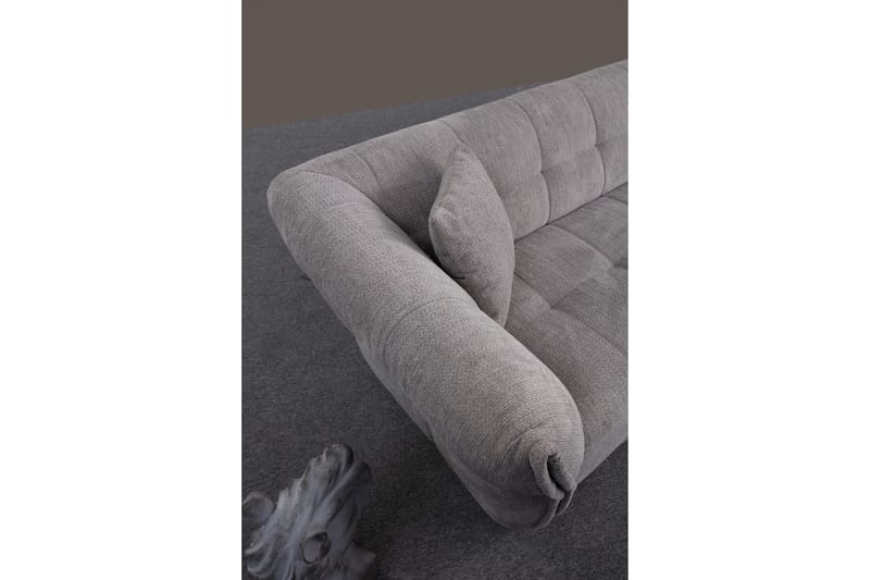 Azzo 4-seters Sofa med Divan - Lysegrå - Møbler - Sofaer - Sofa med sjeselong