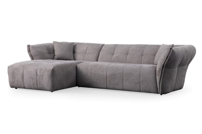 Azzo 4-seters Sofa med Divan - Lysegrå - Møbler - Sofaer - Sofa med sjeselong