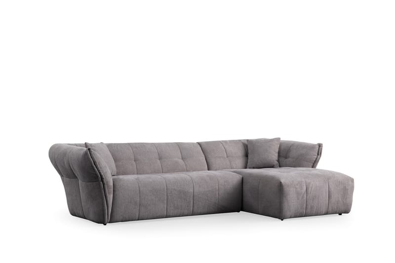 Azzo 4-seters Sofa med Divan - Lysegrå - Møbler - Sofaer - Sofa med sjeselong