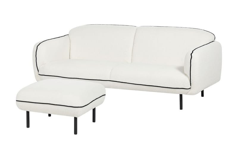 Balint Sofa 3-seter - Hvit/Svart - Møbler - Sofaer - Sofa 3 seter