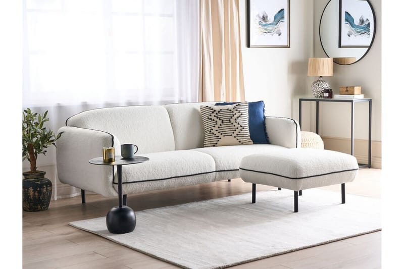 Balint Sofa 3-seter - Hvit/Svart - Møbler - Sofaer - Sofa 3 seter