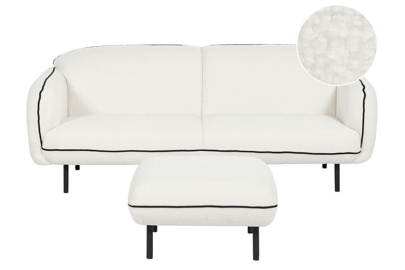 Balint Sofa 3-seter - Hvit/Svart - Møbler - Sofaer - Sofa 3 seter