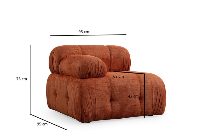 Bengul Sofa 2-seter - Oransje - Møbler - Sofaer - 2 seter sofa