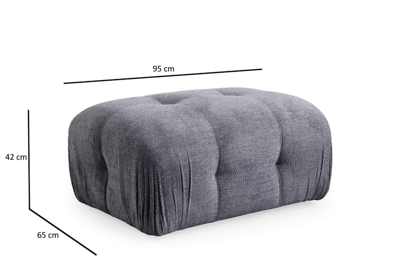 Bengul Sofa med Sjeselong 2-seter - Grå - Møbler - Sofaer - Sofa med sjeselong