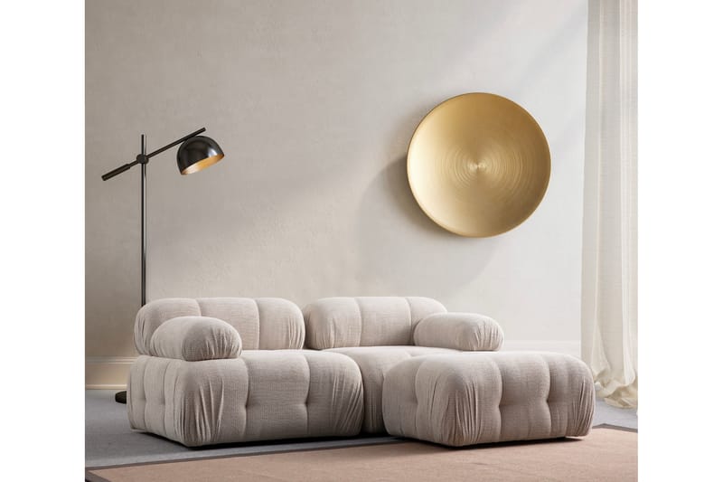 Bengul Sofa med Sjeselong 2-seter - Krem - Møbler - Sofaer - Sofa med sjeselong