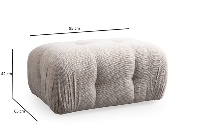 Bengul Sofa med Sjeselong 2-seter - Krem - Møbler - Sofaer - Sofa med sjeselong