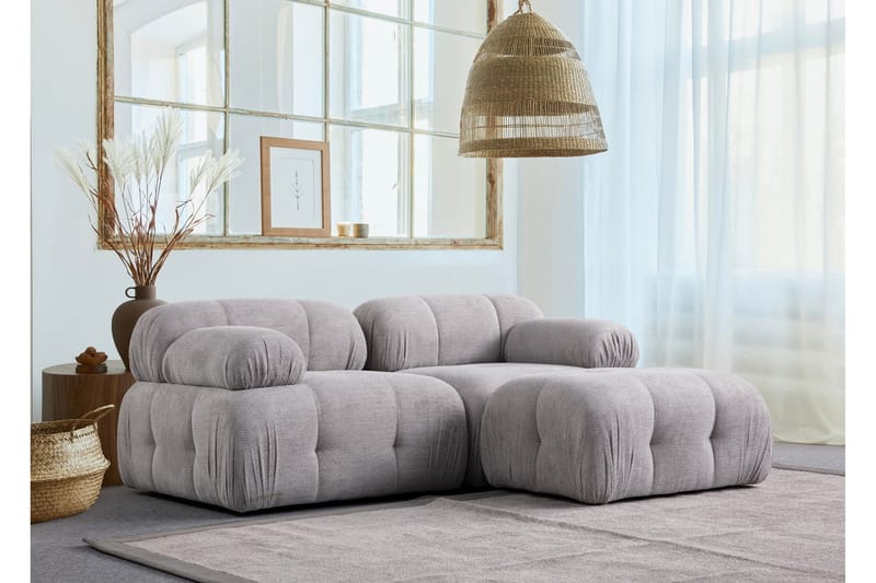 Bengul Sofa med Sjeselong 2-seter - Lys grå - Møbler - Sofaer - Sofa med sjeselong