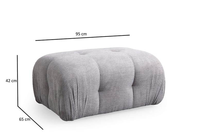 Bengul Sofa med Sjeselong 2-seter - Lys grå - Møbler - Sofaer - Sofa med sjeselong