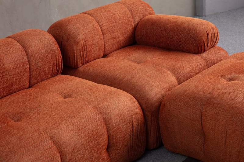 Bengul Sofa med Sjeselong 2-seter - Oransje - Møbler - Sofaer - Sofa med sjeselong