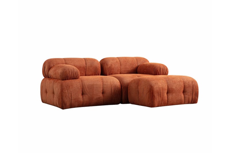 Bengul Sofa med Sjeselong 2-seter - Oransje - Møbler - Sofaer - Sofa med sjeselong