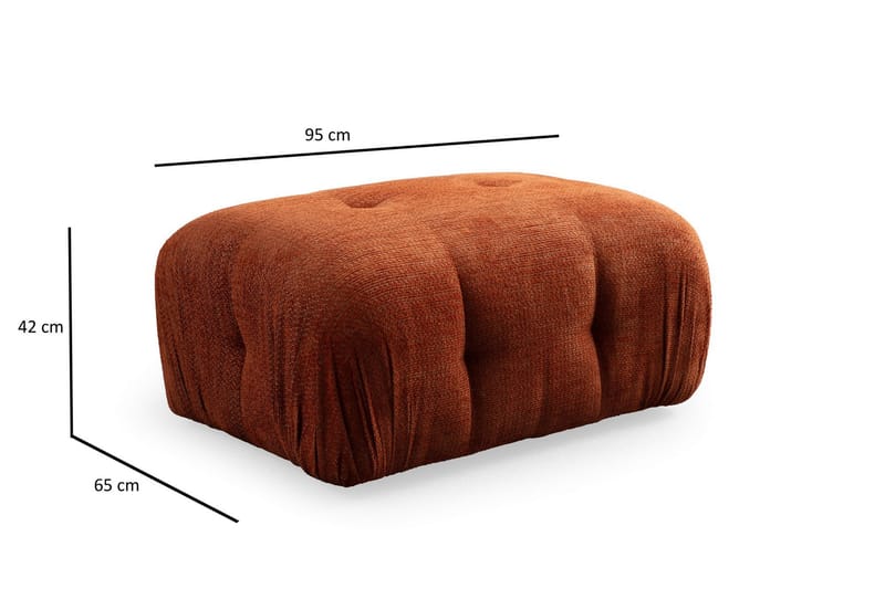 Bengul Sofa med Sjeselong 2-seter - Oransje - Møbler - Sofaer - Sofa med sjeselong