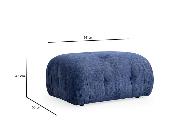 Bengul Sofa med Sjeselong 3-seter - Blå - Møbler - Sofaer - Sofa med sjeselong