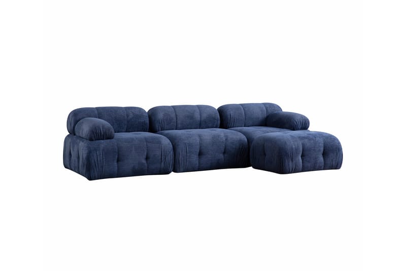 Bengul Sofa med Sjeselong 3-seter - Blå - Møbler - Sofaer - Sofa med sjeselong