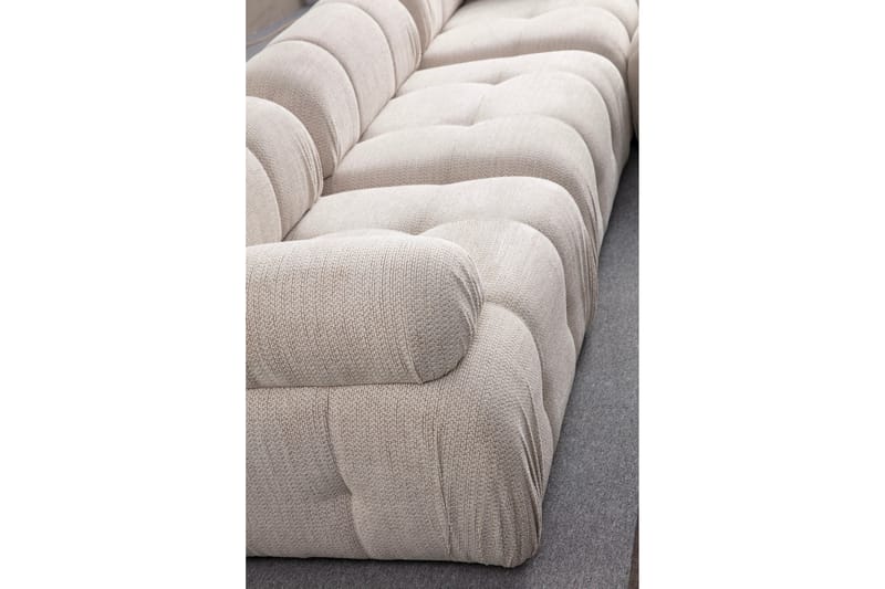 Bengul Sofa med Sjeselong 3-seter - Krem - Møbler - Sofaer - Sofa med sjeselong