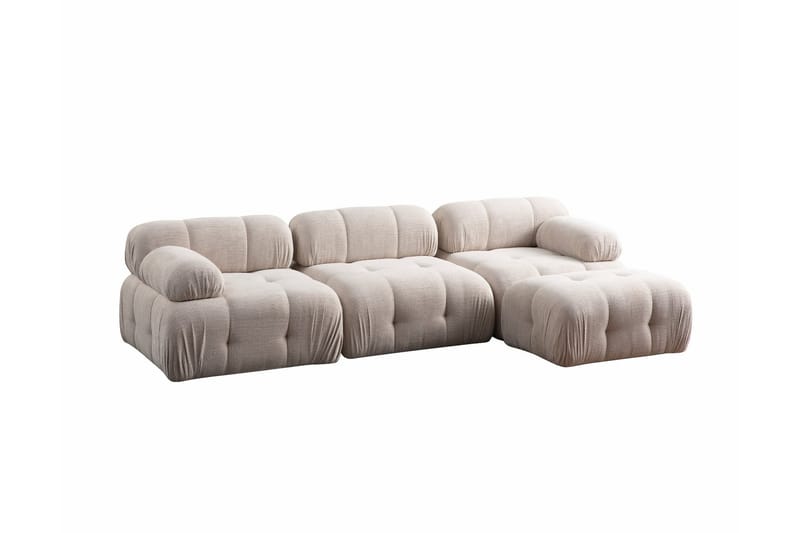 Bengul Sofa med Sjeselong 3-seter - Krem - Møbler - Sofaer - Sofa med sjeselong