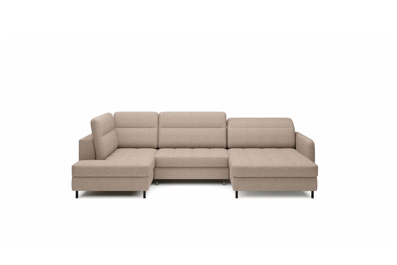 Berrto Sofa med Divan og Sjeselong 5-seters - Beige - Møbler - Sofaer - U-sofa