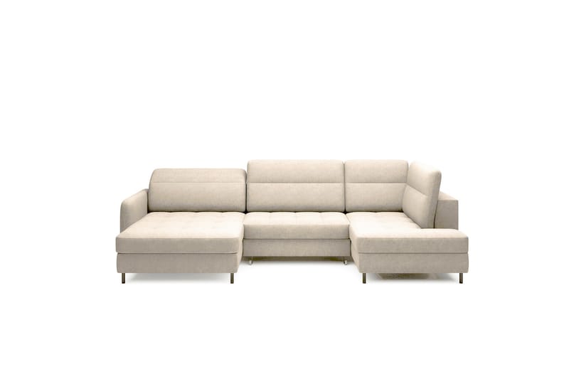 Berrto Sofa med Divan og Sjeselong 5-seters - Beige - Møbler - Sofaer - U-sofa