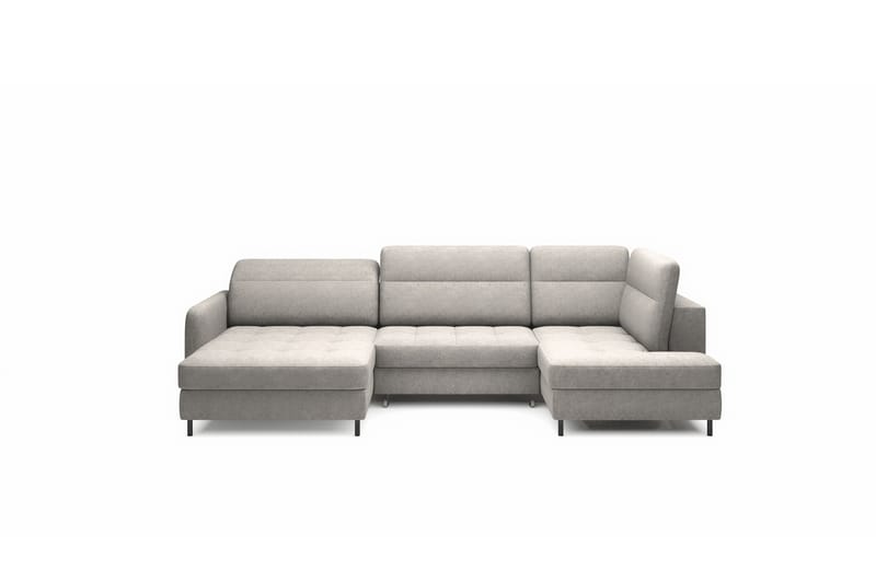 Berrto Sofa med Divan og Sjeselong 5-seters - Beige - Møbler - Sofaer - U-sofa