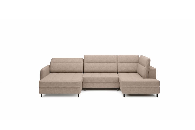 Berrto Sofa med Divan og Sjeselong 5-seters - Beige - Møbler - Sofaer - U-sofa