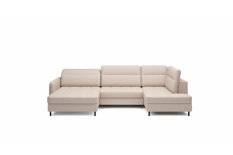 Berrto Sofa med Divan og Sjeselong 5-seters - Beige - Møbler - Sofaer - U-sofa