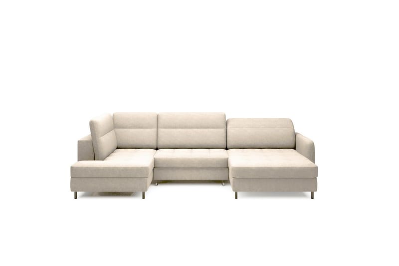 Berrto Sofa med Divan og Sjeselong 5-seters - Beige - Møbler - Sofaer - U-sofa