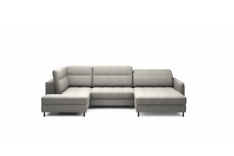 Berrto Sofa med Divan og Sjeselong 5-seters - Grå - Møbler - Sofaer - U-sofa