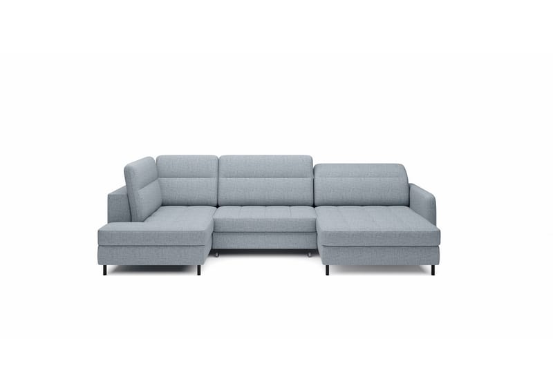 Berrto Sofa med Divan og Sjeselong 5-seters - Grå - Møbler - Sofaer - U-sofa