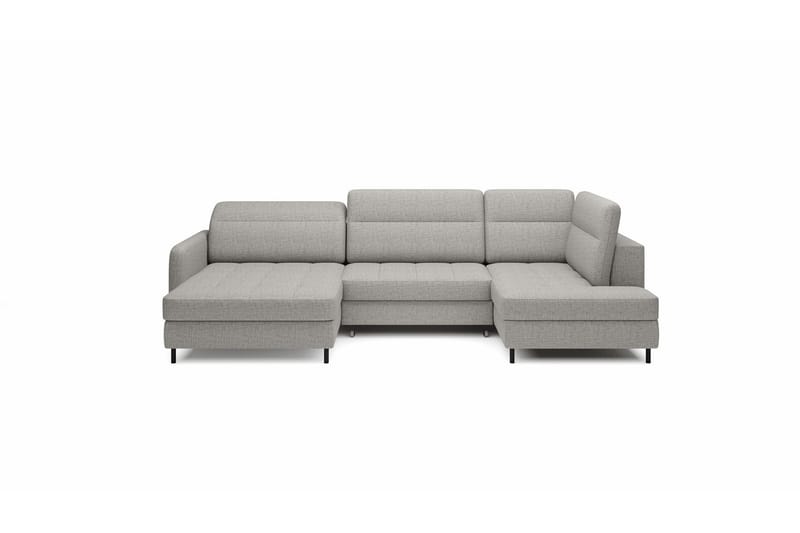 Berrto Sofa med Divan og Sjeselong 5-seters - Grå - Møbler - Sofaer - U-sofa