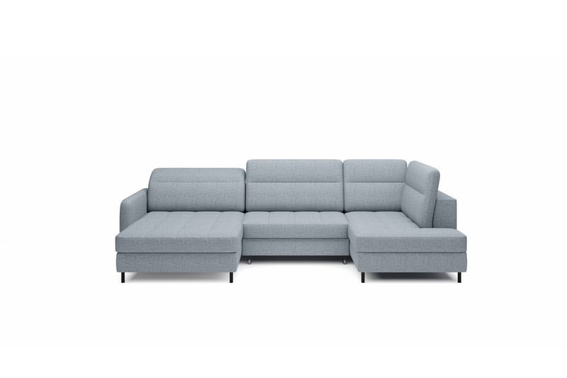 Berrto Sofa med Divan og Sjeselong 5-seters - Grå - Møbler - Sofaer - U-sofa