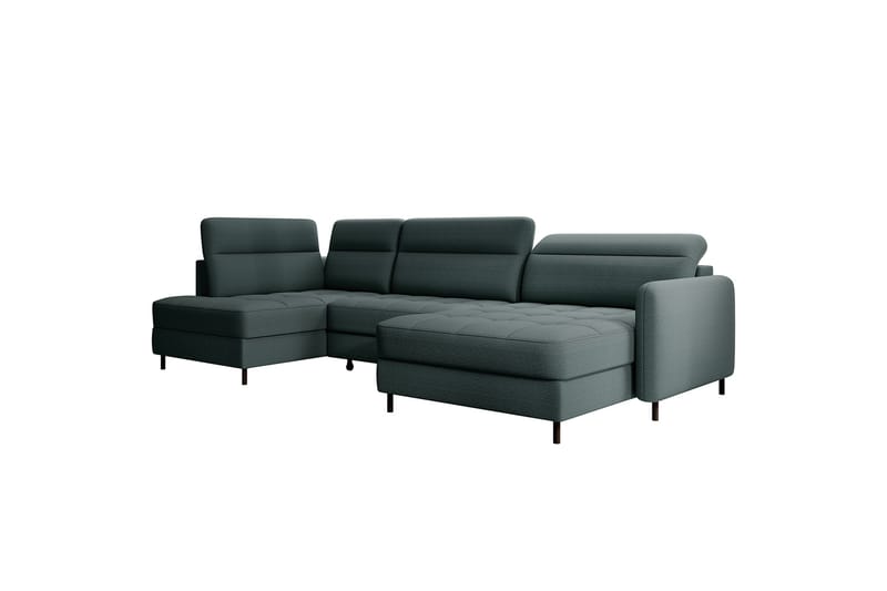 Berrto Sofa med Divan og Sjeselong 5-seters - Grønn - Møbler - Sofaer - U-sofa