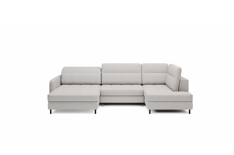 Berrto Sofa med Divan og Sjeselong 5-seters - Lysgrå - Møbler - Sofaer - U-sofa