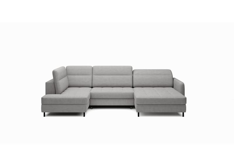 Berrto Sofa med Divan og Sjeselong 5-seters - Lysgrå - Møbler - Sofaer - U-sofa