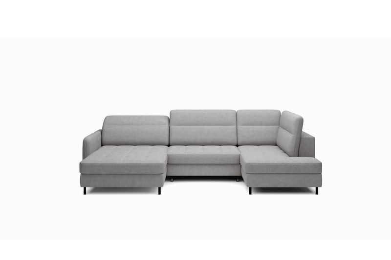 Berrto Sofa med Divan og Sjeselong 5-seters - Lysgrå - Møbler - Sofaer - U-sofa