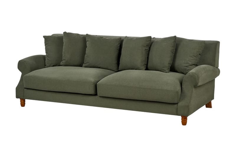 Bijan Sofa 3-seter - Grønn/Mørkt tre - Møbler - Sofaer - Sofa 3 seter