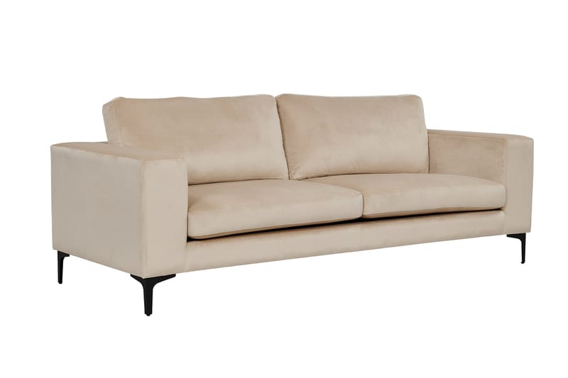 Bloom Fløyelssofa 3-seter - Beige - Møbler - Sofaer - Sofa 3 seter