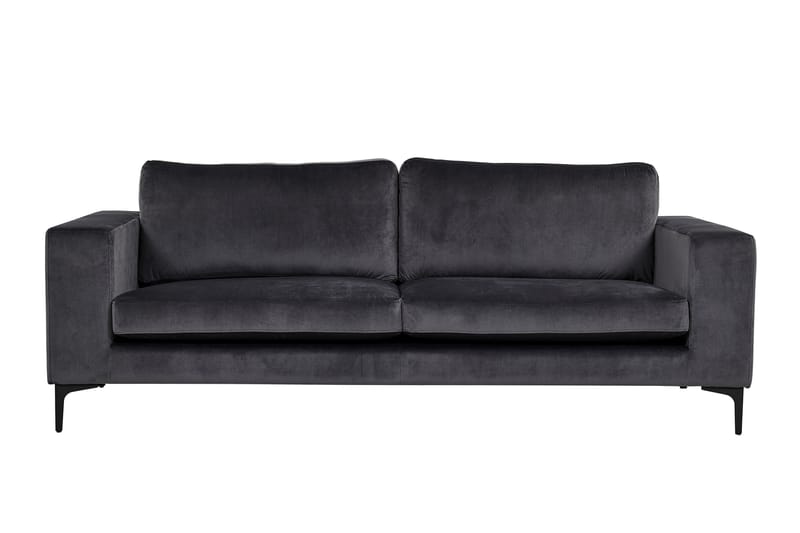 Bloom Fløyelssofa 3-seter - Mørk grå - Møbler - Sofaer - Sofa 3 seter