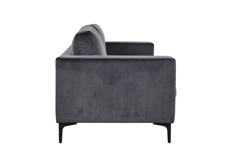 Bloom Fløyelssofa 3-seter - Mørk grå - Møbler - Sofaer - Sofa 3 seter