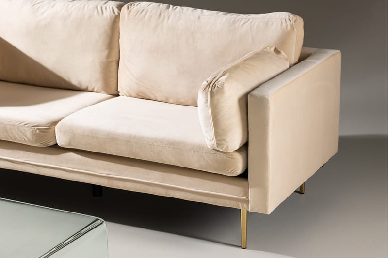 Boom Fløyelssofa 3-seter - Beige - Møbler - Sofaer - Sofa 3 seter