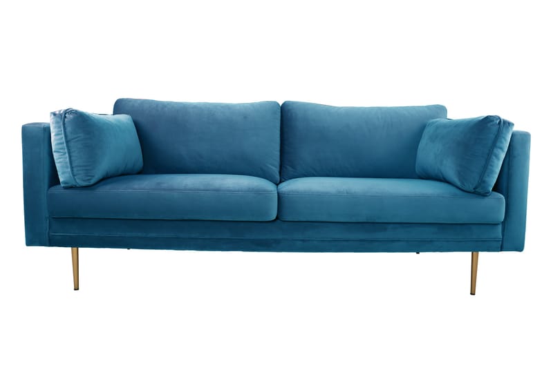 Boom Fløyelssofa 3-seter - Blå - Møbler - Sofaer - Sofa 3 seter